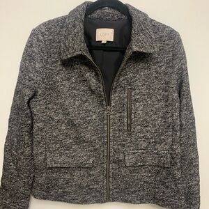 LOFT Charcoal Bomber Jacket